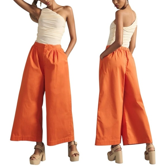 MAEVE x ANTHROPOLOGIE Slouchy Wide Palazzo Trouser Pant - Picture 2 of 12